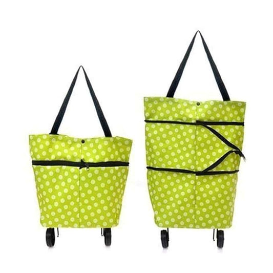 Folding Shopping Bag with Wheels Foldable Shopping Cart Reusable Shopping Bag