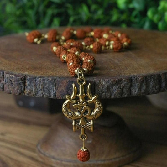 Rudraksha OM Shiva Trishool Mala