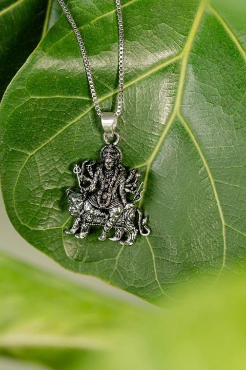 Ambaji Mata Face Pendant with Chain