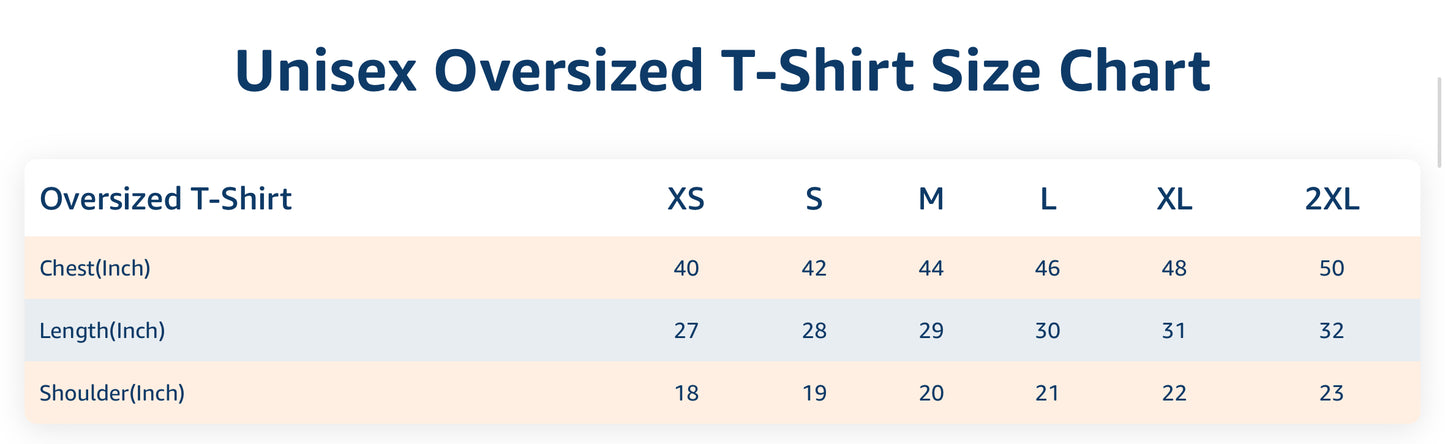 Unisex Oversized T shirt