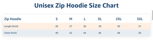 Unisex Zip Hoodie