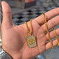 Gold Plated Om Diamond Pendant and Chain