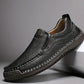 Men's Stitching Breathable Anti-skid Slip On Shoes Black