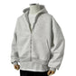 Men's Solid Custom Backpack Zip Up Hoodie