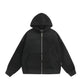 Men's Solid Custom Backpack Zip Up Hoodie