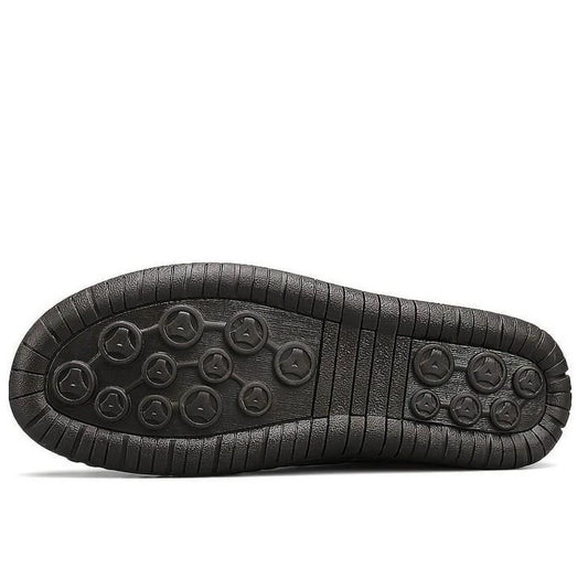 Men's Stitching Breathable Anti-skid Slip On Shoes Black