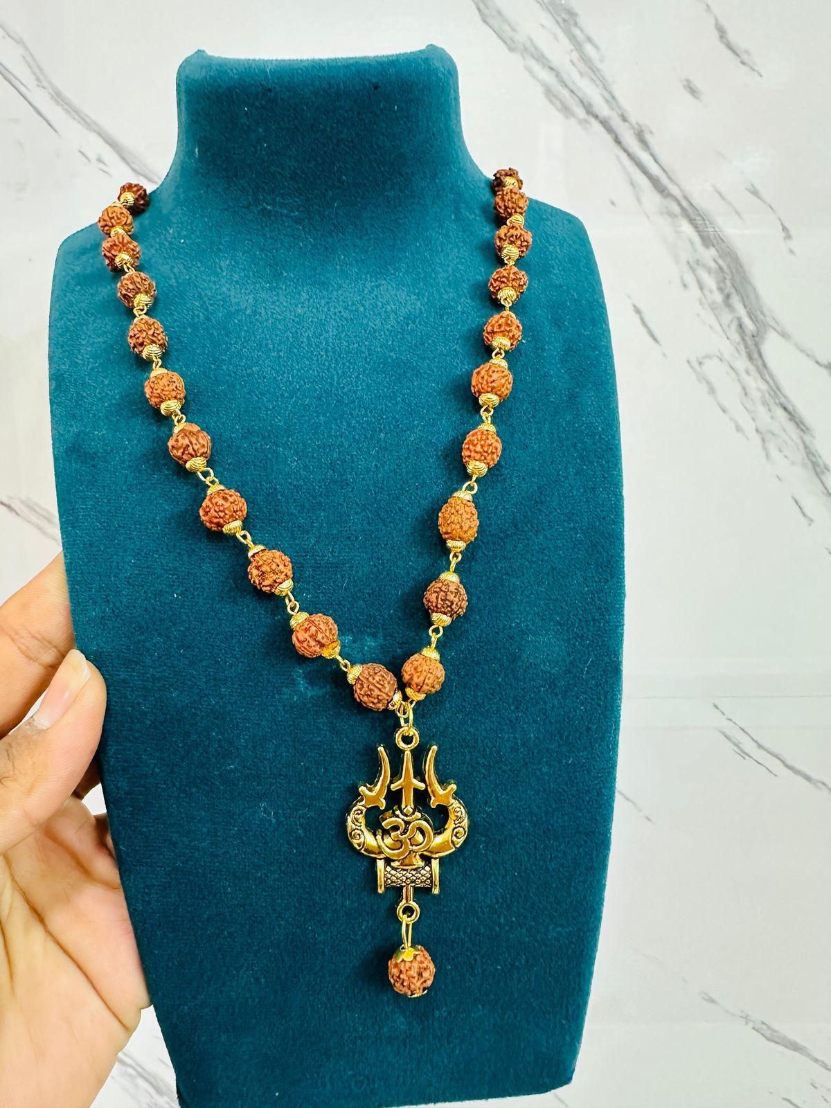 Rudraksha OM Shiva Trishool Mala