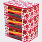 Polka Pink Flower Design Pack Of 3 Non Woven Fabric Saree Cover/ Clothes Small Travel Bag