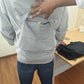 Men's Solid Custom Backpack Zip Up Hoodie