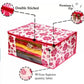 Polka Pink Flower Design Pack Of 3 Non Woven Fabric Saree Cover/ Clothes Small Travel Bag